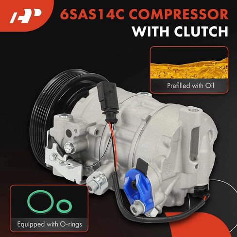 A-Premium Air Conditioner AC Compressor with Clutch Compatible with Q7 3.0L 2017-2019, A6 Quattro 3.0L 2016-2018, A7 Quattro 3.0L 2016-2018 in Saudi Arabia