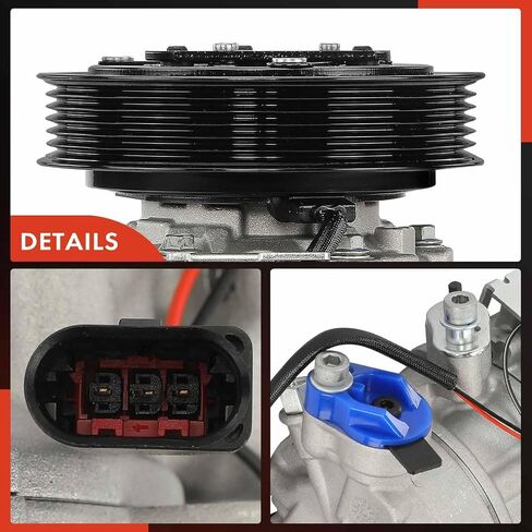 A-Premium Air Conditioner AC Compressor with Clutch Compatible with Q7 3.0L 2017-2019, A6 Quattro 3.0L 2016-2018, A7 Quattro 3.0L 2016-2018 in Saudi Arabia