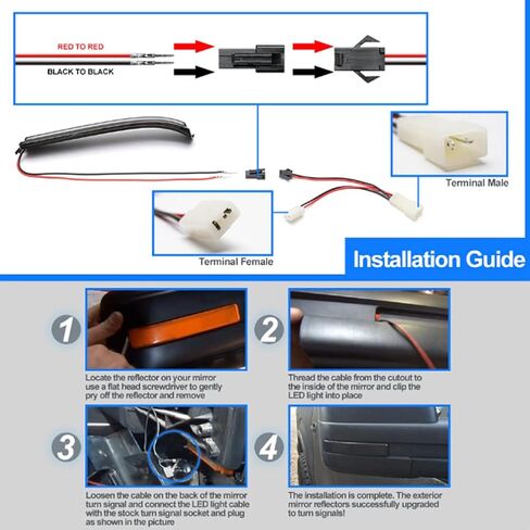 NJSBYL LED مرآة جانبية مصابيح إشارة الانعطاف لـ 2009-2014 Ford F150، F150 SVT-Raptor، Lincoln Mark LT عدسة شفافة كهرمان LED مرايا سحب تتحول إلى اليسار واليمين مجموعات إضاءة الوامضة OEM # 9L3Z17E749AA in Kuwait