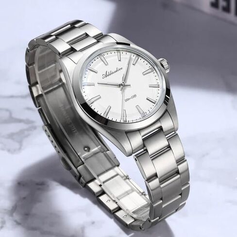 Addiesdive 36mm VH31 Quartz Watch - AD2066 Bubble Mirror AR Coating 316L Stainless Steel 100m Waterproof BGW9 Luminous Watches for Men in Saudi Arabia