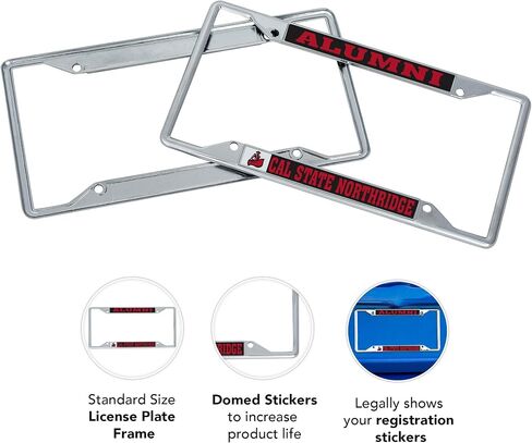 Desert Cactus California Cal State University Northridge License Plate Frame CSUN Matadors Metal Car Tag Holder for Front or Back of Car Officially Licensed (Alumni) in Saudi Arabia