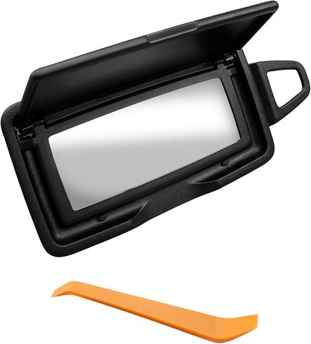 Left Sun Visor Vanity Mirror Cover Fit for Mercedes Benz ML/GL W166 GLA W156 GLC W253 GLE W292 GLS W166 W246 W205 W213 W222 Front Sun Visor Makeup Mirror Cap Black in Saudi Arabia