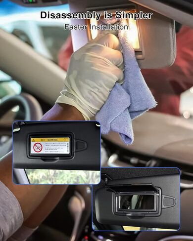 Left Sun Visor Vanity Mirror Cover Fit for Mercedes Benz ML/GL W166 GLA W156 GLC W253 GLE W292 GLS W166 W246 W205 W213 W222 Front Sun Visor Makeup Mirror Cap Black in Saudi Arabia