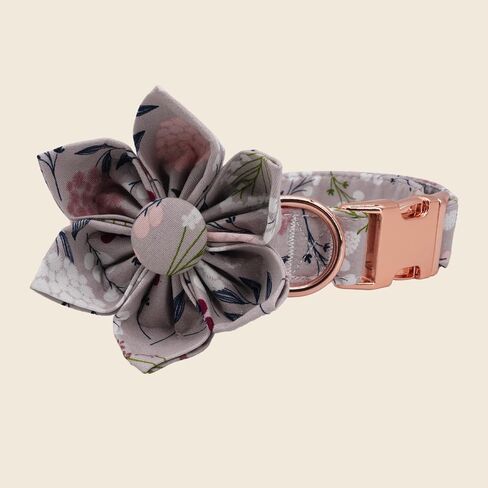 Girl Dog Collar, Floral Dog Collar, Pink Dog Collar, Girl Dog Collars, Floral Dog Collars, Pink Dog Collars with Matching Leash and Flower (L) in Saudi Arabia