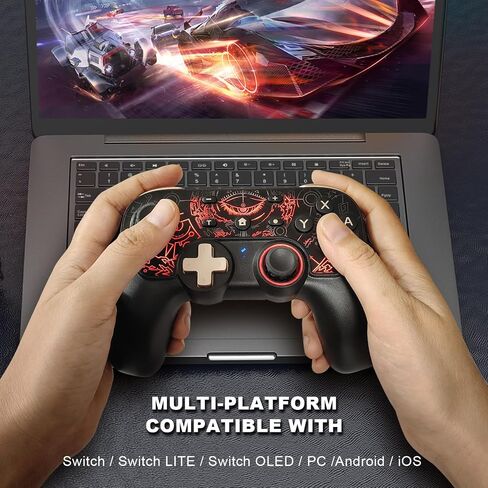 DYONDER Switch Controller, Wireless Switch Pro Controller for Switch/Switch Lite/Switch OLED, Wireless Gamepad for PC/iOS/Android with RGB/Programmable/Motion Control/Vibration/Turbo/Wakeup(Black) in Saudi Arabia