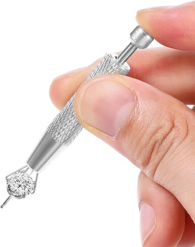 10 قطع من أداة التقاط الكرة المستدقة لتغيير المجوهرات، أداة وضع الأقراط المسطحة من الفولاذ المقاوم للصدأ مع خيط بدون خيط/خيط داخلي/دبابيس إدخال خيط خارجي للأذن والأنف والشفاه والسرة in Kuwait