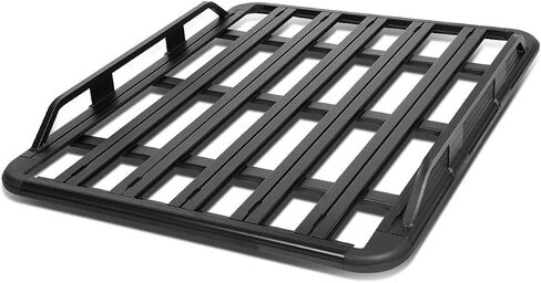 Auto Dynasty 60" x 48" x 6" Cargo Box Universal Aluminum Pallet Style Roof Rack Bars Luggage Carrier w/Mounting Brackets Replacement in Saudi Arabia