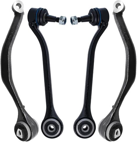 Detroit Axle - 4pc Front End Control Arm Kit for 2004-2010 BMW X3, 2 Lower Forward Control Arms 2 Lower Rearward Control Arms w/Ball Joints Assembly 2005 2006 2007 2008 2009 Replacement in Saudi Arabia
