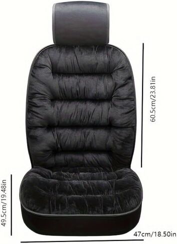 Plush Car Seat Covers for Cars, Universal Fuzzy Heated Look Seat Cushion Cover Non-Slip Soft Warm Front Seat Protector Fits Sedan, Truck, SUV (2-Pack, Beige) in Saudi Arabia
