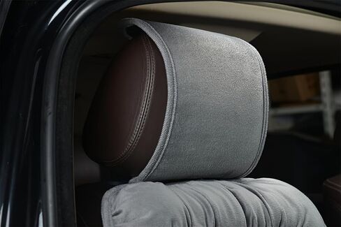 Plush Car Seat Covers for Cars, Universal Fuzzy Heated Look Seat Cushion Cover Non-Slip Soft Warm Front Seat Protector Fits Sedan, Truck, SUV (2-Pack, Beige) in Saudi Arabia