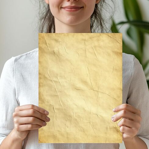 PARTH IMPEX 56 Sheets Vintage Lined Writing Paper 8.5x11 - Letter Size Ruled Stationery Rustic Old Looking Letterhead Printer Paper - 120gsm Thick Uncoated Decorative Colored Antique Aged Design in Kuwait