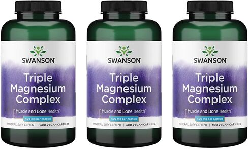 Swanson Premium Brand Triple Magnesium Complex 400 Milligrams 30 Capsules in Kuwait