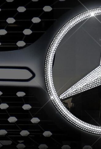 شعار السيارة الأمامي شعار بلينغ اكسسوارات صالح لمرسيدس بنز A B C E Class GLA GLB CLA GLK CLS 2018 2019 2020 2021 حجر الراين in Kuwait