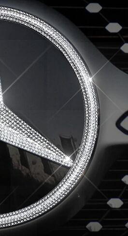 شعار السيارة الأمامي شعار بلينغ اكسسوارات صالح لمرسيدس بنز A B C E Class GLA GLB CLA GLK CLS 2018 2019 2020 2021 حجر الراين in Kuwait