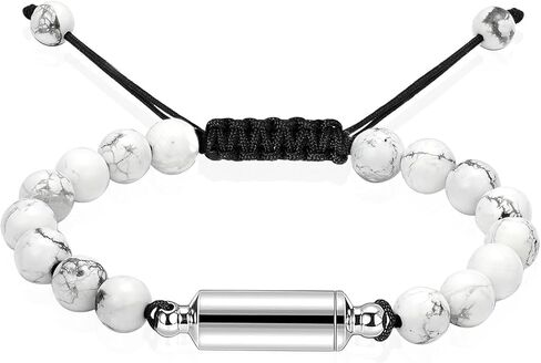 Lava Rock Urn Bracelet With Tube for Ashes for Women Men Memorial Keepsake Cremation Bracelet for Loved Ones in Saudi Arabia