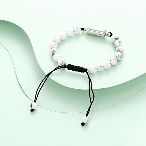 Lava Rock Urn Bracelet With Tube for Ashes for Women Men Memorial Keepsake Cremation Bracelet for Loved Ones in Saudi Arabia