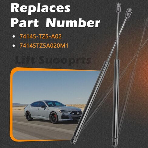 18 في 2 قطعة غطاء محرك السيارة يدعم دعامات دعم رفع الغاز الربيعية قضيب متوافق مع Acura 2017-2020 Mdx يستبدل # 74145TZ5A02 (ملاحظة: رمز الجسم YD3، 4 أبواب، أداة رياضية) in Saudi Arabia