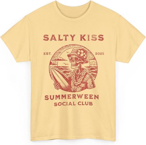 Unisex T-Shirt, Summerween Skeleton, Halloween Men's Shirt in Saudi Arabia