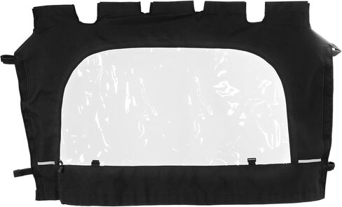 أبواب حاوية الكابينة الناعمة UTV مع نافذة خلفية متوافقة مع موديلات 2008-2021 Kubota RTV 400/450/500/520 ملحقات النوافذ الشفافة للباب الأسود الناعم in Kuwait