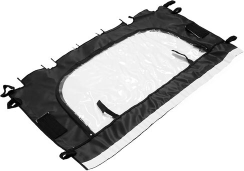 أبواب حاوية الكابينة الناعمة UTV مع نافذة خلفية متوافقة مع موديلات 2008-2021 Kubota RTV 400/450/500/520 ملحقات النوافذ الشفافة للباب الأسود الناعم in Kuwait