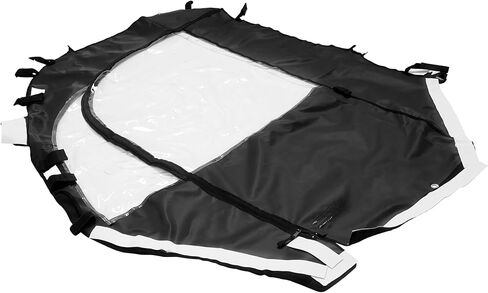 أبواب حاوية الكابينة الناعمة UTV مع نافذة خلفية متوافقة مع موديلات 2008-2021 Kubota RTV 400/450/500/520 ملحقات النوافذ الشفافة للباب الأسود الناعم in Kuwait