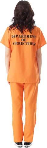 Seasons Women's Prisoner Halloween Costume, Adult Inmate Outfit Orange in Saudi Arabia