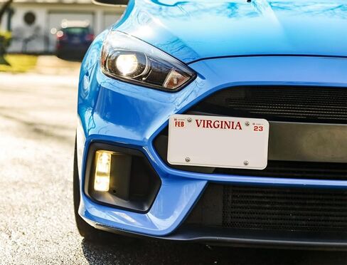 iJDMTOY No Drill Front Bumper Tow Hook License Plate Mounting Bracket Adapter Kit Compatible with 2016-2018 Ford Focus RS ONLY in Saudi Arabia