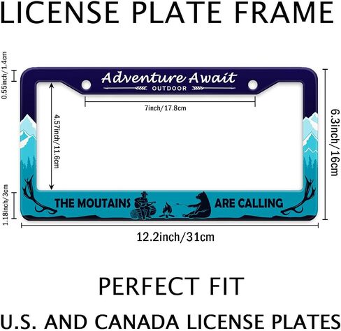 Dog Paw Car License Plate Frames, Colorful Pet Paw Printed License Plate Holder Cover, Metal Aluminum Rustproof Car Accessories for US Canada Standard Women Men 2 Holes with Screw Caps in Saudi Arabia