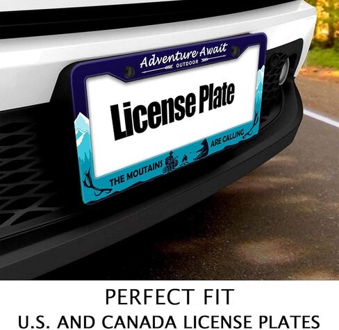 Dog Paw Car License Plate Frames, Colorful Pet Paw Printed License Plate Holder Cover, Metal Aluminum Rustproof Car Accessories for US Canada Standard Women Men 2 Holes with Screw Caps in Saudi Arabia