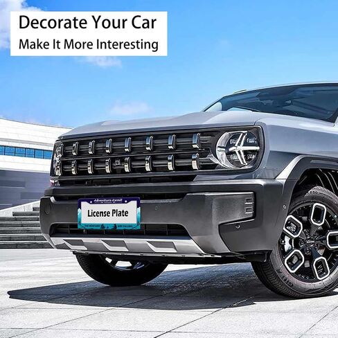 Dog Paw Car License Plate Frames, Colorful Pet Paw Printed License Plate Holder Cover, Metal Aluminum Rustproof Car Accessories for US Canada Standard Women Men 2 Holes with Screw Caps in Saudi Arabia