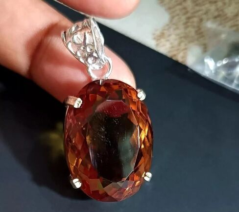 50.35 Ct Zultanite 7 Color Pendant 925 Silver Loose Certified Gemstone for jewelry making in Saudi Arabia