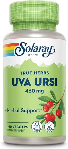 SOLARAY Uva Ursi Leaf 460 mg | Healthy Bladder, Kidney & Urinary Tract Function Support | Non-GMO | 100ct (Take 3 Daily) in Saudi Arabia