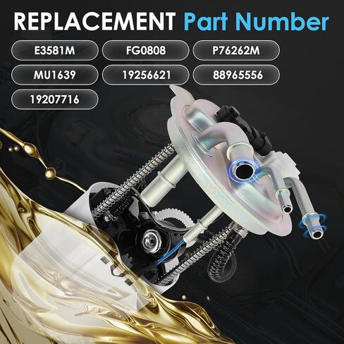 E3581M Electric Fuel Pump Module Assembly with Pressure Sensor Fit for Chevrolet Tahoe & GMC Yukon & Cadillac Escalade 2004-2007, 4.8L 5.3L 6.0L 6.2L, OE FG0808, P76262M, MU1639, 19256621, 88965556 in Saudi Arabia