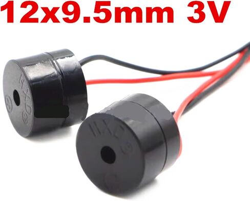 20pcs Electromagnetic Active Buzzer DC 3V 5V 12V 12 * 9.5MM Speaker Alarm Loudspeaker(12x9.5MM 3V) in Saudi Arabia