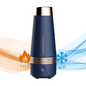 زجاجة مياه كهربائية للتدفئة والتبريد بسعة 46 درجة فهرنهايت - 113 درجة فهرنهايت، كوب سفر ساخن USB سعة 330 مل لتدفئة القهوة للسيارة والمكتب والسفر والتخييم in Kuwait