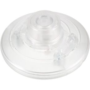 Rebower Pedal Push Button Switch Inline Latching ON/OFF Round Lighting Foot Switch, [for Floor Lights] - 125V / 250V / Clear / 1Pcs