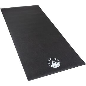 Exercise Bike Mat - 30x60in Non-Slip Waterproof Indoor Cycle or Treadmill Pad - Multipurpose Noise-Reducing Workout Mat by Wakeman,Black