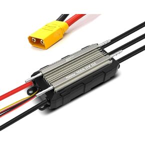 ZTW High Voltage Brushless ESC, 160A 6-14S with XT90 Plug, bi-Directional Control, Waterproof IP67, for Model Boats RC Boats Surfboards hydrofoils