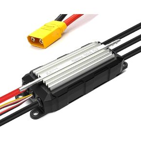 Captainrc ZTW ESC عالي الجهد بدون فرش، 130A 6-14S مع قابس XT60، تحكم ثنائي الاتجاه، مقاوم للماء IP67، للقوارب النموذجية وقوارب RC وألواح التزلج على الماء والرقائق المائية