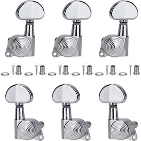 Locking JIN HO Guitar Tuners 3L3R Locking Guitar Tuners Tuning Keys Pegs Machine Heads 1:19 for Les Paul SG Style Electric Folk Acoustic Guitar (Black Nickel)