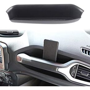 DXGTOZA Jeep Renegade GrabTray Passenger Storage Tray Organizer Grab Handle Storage Box Bin for 2015-2021 Jeep Renegade, Interior Storage Accessories(Black)