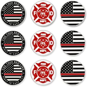 PinMart’s Mix Bundle Pack of 9 Golf Ball Markers - Golf Accessories for Men and Women – United States Eagle and American Flag Magnetic Golf Ball Markers Set of 9 Markers
