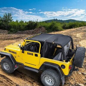 for Jeep TJ Durable Mesh Sunshade Top Cover Provides UV Sun Shade Protection For 1996-2006 Jeep Wrangler TJ