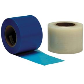 Disposable Dental Barrier Film Roll Size: 4" x 6" - 1200 Sheets - Non Adhesive Edge- Color: Blue - Used in: Dental, Medical, Tattoo - Includes Roll Holder- Perforated Sheets