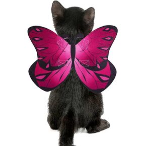 Cat Dog Butterfly Costume Wings for Halloween Party Decoration, Halloween Dog Cat Costume, Puppy Cat Dress Up Accessories (blue)