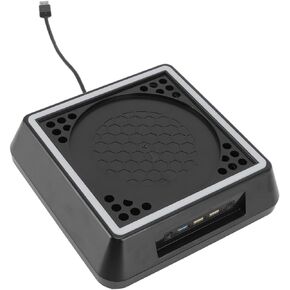 Cooling Fan, Console Cooling System 3 USB2.0 Port Adjustable Fans Speed with LED Light Bar for Xbox Series X Black