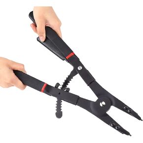 Watris Veiyi 2PCS Heavy Duty Circlip Pliers, 16" Snap Ring Pliers Set, Internal External Snap Ring Pliers, with 0°15°45°90°tips, to install and uninstall the snap rings