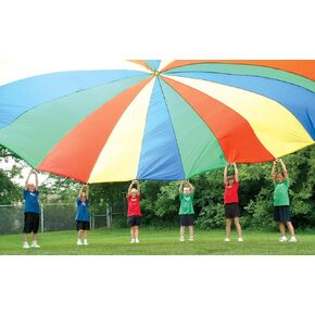 Palos Sports - Heavy Duty Standard Parachute 20' with 16 Handles, Kids Parachute for Cooperative Play - Comes with Carrying Bag | Multi-Colored