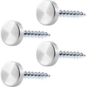 BokWin 4PCS 0.75" Dia Stainless Steel Screw Cover/Cap, Decorative Screws Cover Fasteners for Sign/Advertising Hardware, Nails, Construction