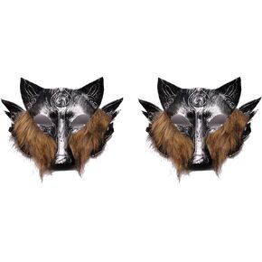 FFYGYZ Halloween show accessories Animal Wolf head mask dance party will pair of decorations